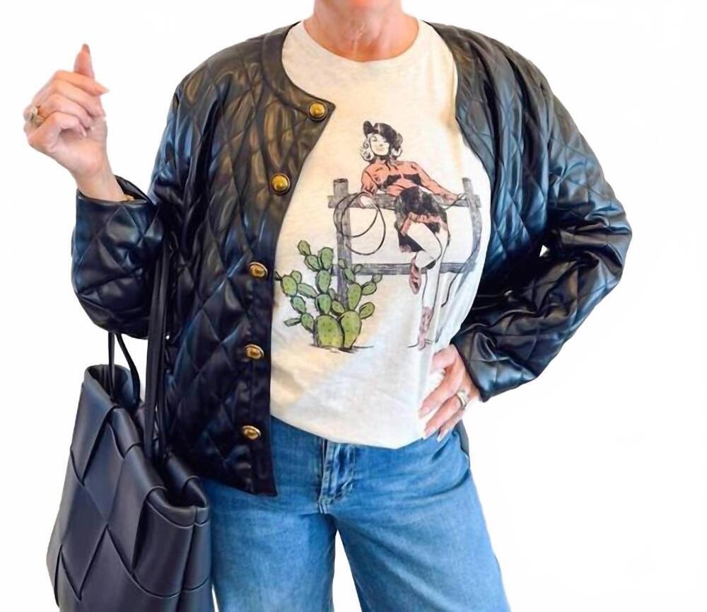 NEW DEAR JOHN DENIM bonheur leather jacket in black